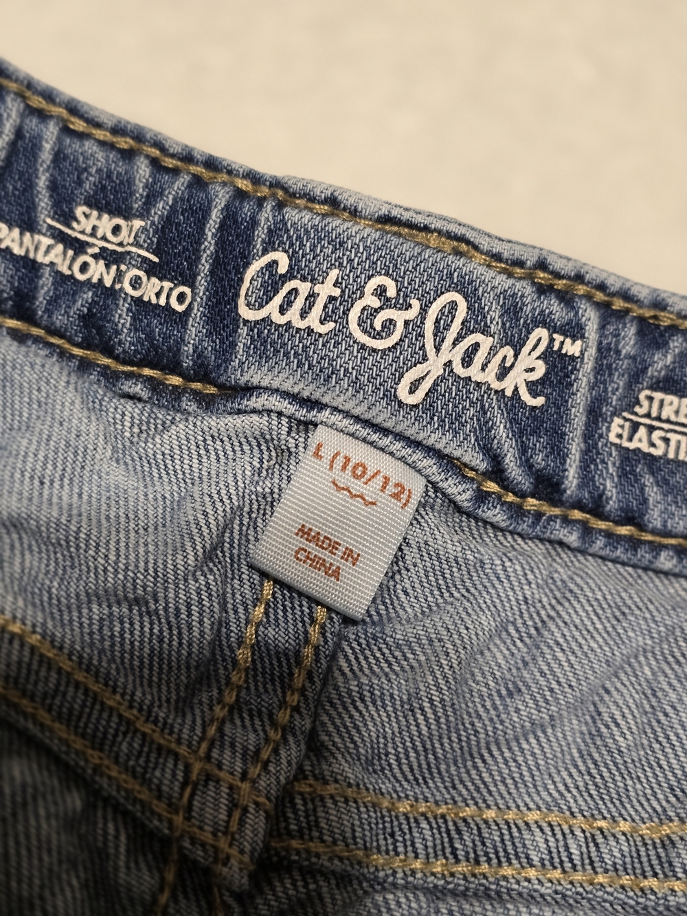 Cat & Jack Girl's Distressed Denim Shorts - Blue - Picture 8 of 9